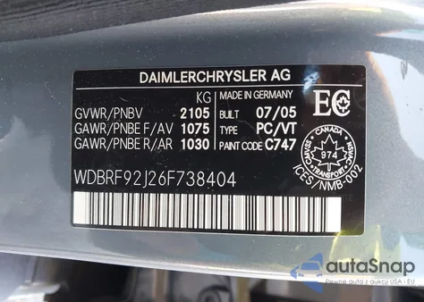 2006 Mercedes-Benz C 280 4Matic из США, поврежденный, VIN WDBRF92J26F738404